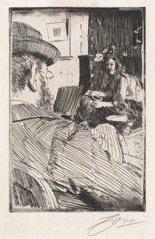 Albert Besnard and His Model, 1896. Creator: Anders Leonard Zorn.