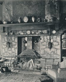 'Fire-place in the library of Mr. Louis C. Tiffany', 1897. Artist: Unknown.