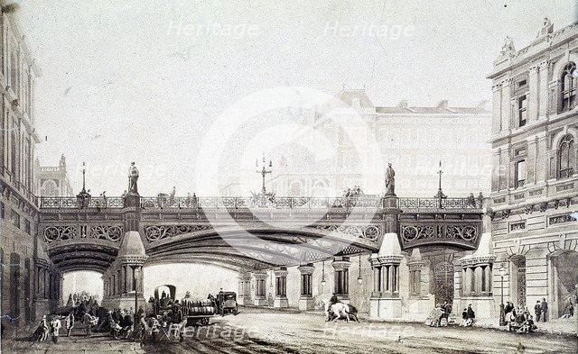 Holborn Viaduct, London, c1865. Creator: William Haywood.