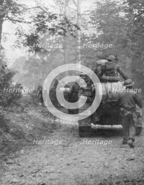 Americans preparing for the attack on the Argonne Forest, Verdun, France, September, 1918. Artist: Unknown