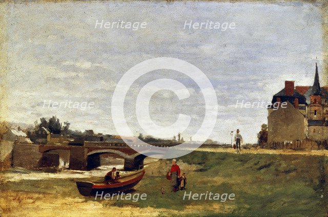 'Landscape with a Bridge', early 1870s. Artist: Stanislas Lepine