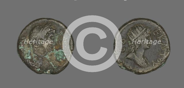 Tetradrachm (Coin) Portraying Emperor Hadrian, 117-138. Creator: Unknown.