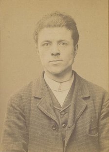 Lamure. Eugène, Clément. 20 ans, né le 5/11/73 à Paris Ier. Gérant de magasin. Anarchiste...., 1894. Creator: Alphonse Bertillon.