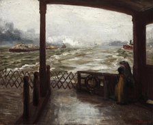 Wake of the Ferry, No. 1, 1907. Creator: John Sloan.