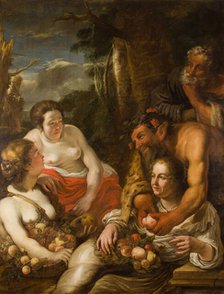 Mythological Scene-Filling the Horn of Plenty?, 1659. Creator: Juriaen Jacobsz.