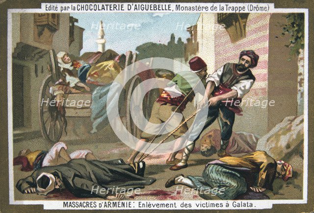 Removal of victims at Galata, 1895. Artist: Unknown