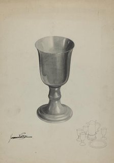 Pewter Chalice, 1935/1942. Creator: James Vail.