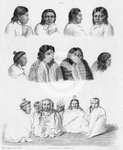 The caloches inhabitants of Sitka Island (northwest coast of America), 19th century. Creators: Alexander Postels, Godefroy Engelmann.