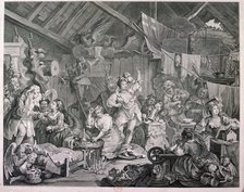 'Strolling actresses dressing in a barn', 1738. Artist: William Hogarth