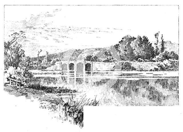 Belvoir Castle: the bridge between the two lakes, 1890. Creator: Unknown.
