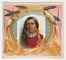 Red Shirt, Dakota Sioux, from the American Indian Chiefs series (N36) for Allen & Ginter C..., 1888. Creator: Allen & Ginter.