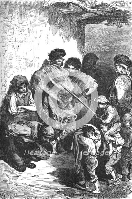 'Boys playing at Bull-fighting; Notes on Spain', 1875. Creator: Unknown.