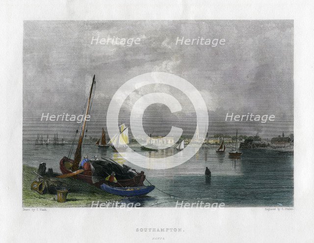 Southampton, Hampshire, 19th century.Artist: E Finden