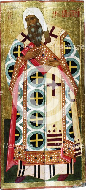 Saint Metropolit Alexius', c1580. Creator: Russian icon.