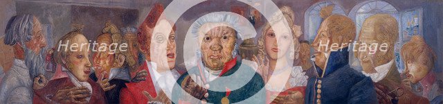 Persons of the comedy The Government Inspector by N. Gogol, 1933-1934. Artist: Grigoriev, Boris Dmitryevich (1886-1939)