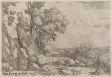 Landscape with Resting Herdsmen, 1638. Creator: Ercole Bazicaluva.
