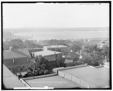 Portland harbor and city from Congress Square Hotel, between 1900 and 1915. Creator: Unknown.