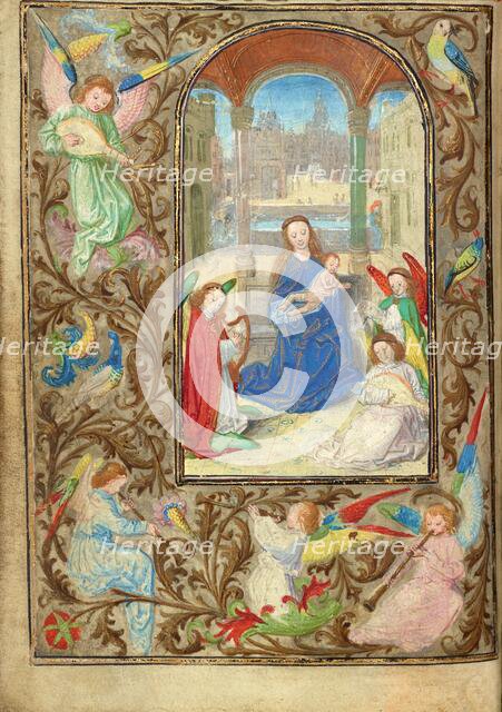 The Virgin and Child with Angels; Prayer Book of Charles the Bold, about 1471. Creator: Lieven van Lathem.