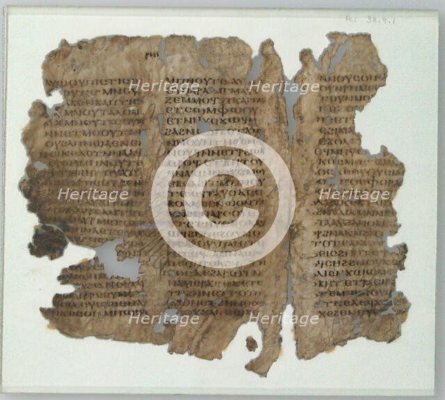 Manuscript Leaves Fragment, Coptic, 4th-7th century. Creator: Unknown.