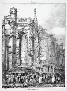 Restes et Fragmens dArchitecture du Moyen Age: Église St. Sauveur, Caën. Creator: Richard Parkes Bonington (British, 1802-1828).