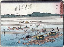 Tokaido gojo santsugi. Shimada. Plate No 24,  1837-1839. Creator: Ando Hiroshige.