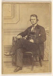 Portrait of a Seated Man with Chin Beard, 1866-1870. Creators: Jacob Byerly, John Davis Byerly.