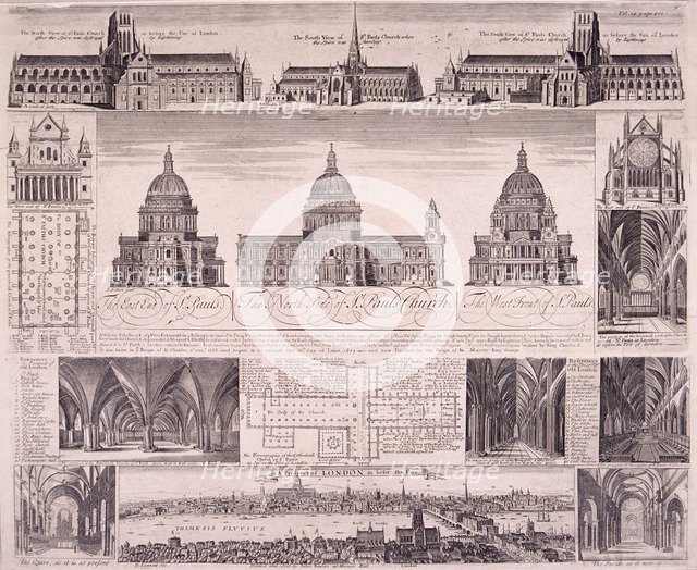 St Paul's Cathedral, London. Artist: David Loggan