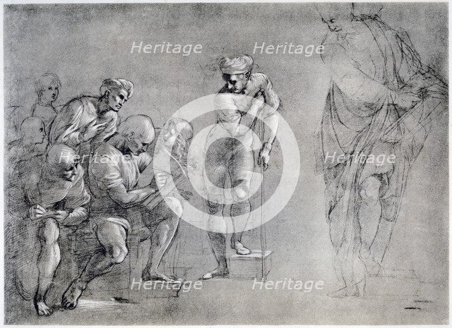 Pythagoras (580-500 BC), drawing for the 'School of Athens', 16th century.Artist: Raphael