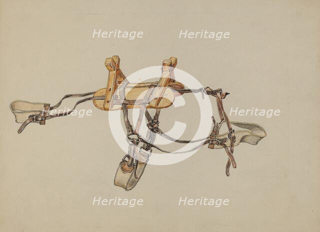 Full Rigged Pack-Saddle, c. 1942. Creator: Unknown.