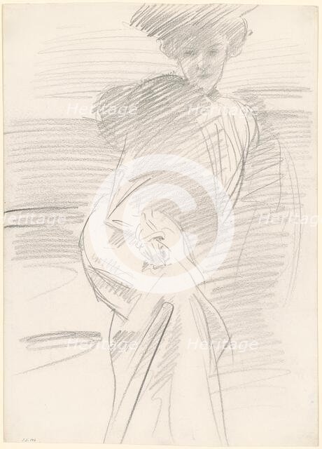 Seated Woman, c. 1890-1900. Creator: John Singer Sargent.