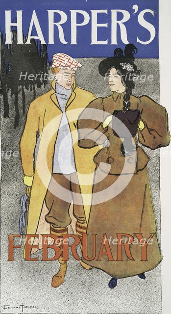Harper's February, c1896. Creator: Edward Penfield.