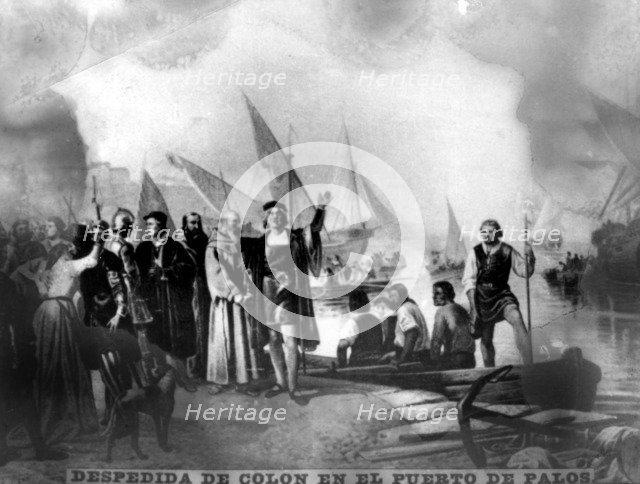 Farewell to Colombus, (1482), 1920s. Artist: Unknown