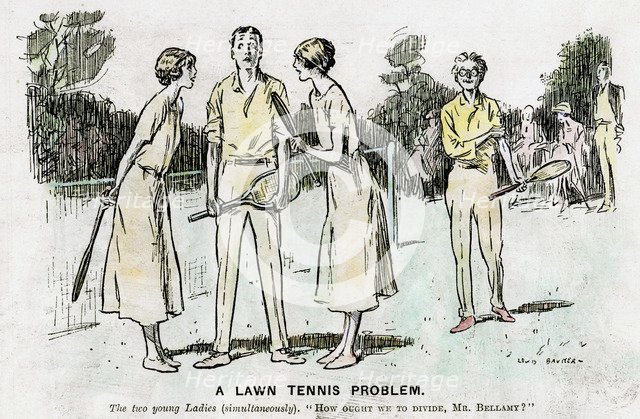 'A Lawn Tennis Problem', 1923. Artist: Unknown