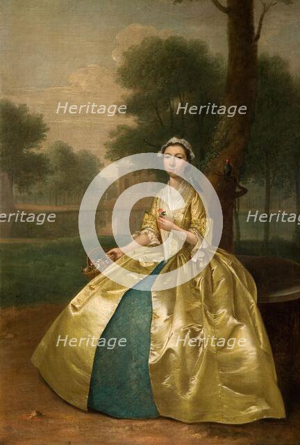 Portrait Of A Woman In Gold, 1785. Creator: Arthur Devis.