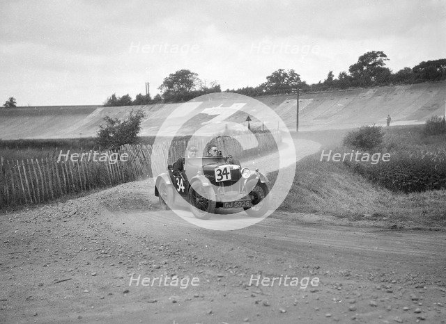 CE Wood's MG M Le Mans, JCC Members Day, Brooklands, 4 July 1931. Artist: Bill Brunell.