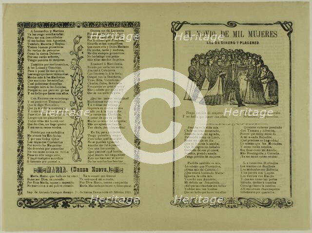 El novio de mil mujeres les da dinero y placeres (The Boyfriend of a Thousand Women..., n.d. Creator: Manuel Manilla.