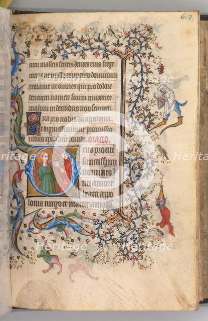 Hours of Charles the Noble, King of Navarre (1361-1425), fol. 303r, St. Apollonia, c. 1405. Creator: Master of the Brussels Initials and Associates (French).