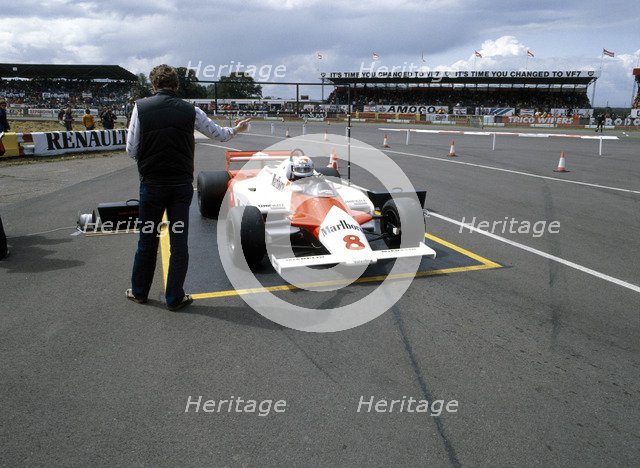 Andrea de Cesaris in a McLaren-Cosworth MP4, British Grand Prix, Silverstone, 1981. Artist: Unknown