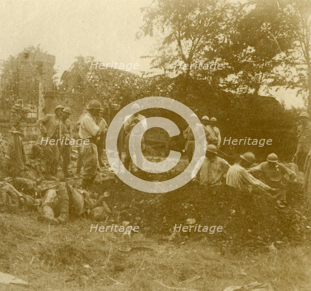Burying the dead, c1914-c1918. Artist: Unknown.