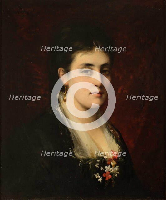 Madame Adrien Proust, née Jeanne Weil (1849-1905), 1880. Creator: Beauvais, Anaïs (1832-1898).