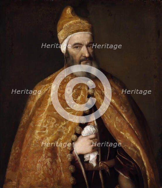 Portrait of Doge Marcantonio Trevisan, ca 1554. Creator: Titian (1488-1576).
