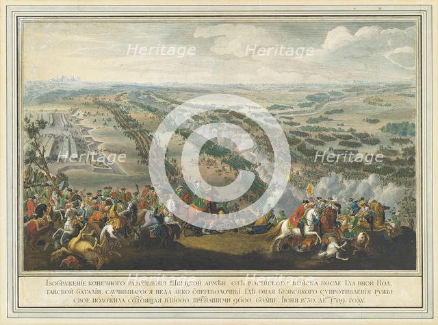 The Battle of Poltava on 27 June 1709, after 1724. Creator: Martin, Pierre-Denis II (1663-1742).