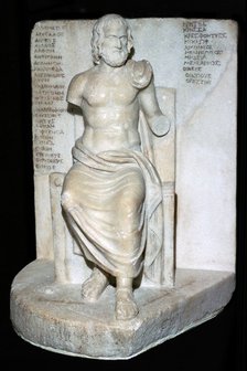 Statue of Euripides, the Greek dramatist, 5th century BC. Artist: Unknown