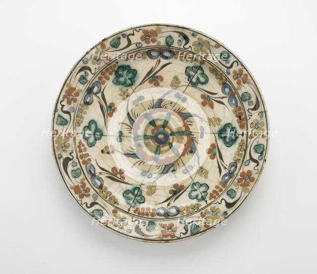 Plate with low foot, Safavid period, early 17th century. Creator: Unknown.