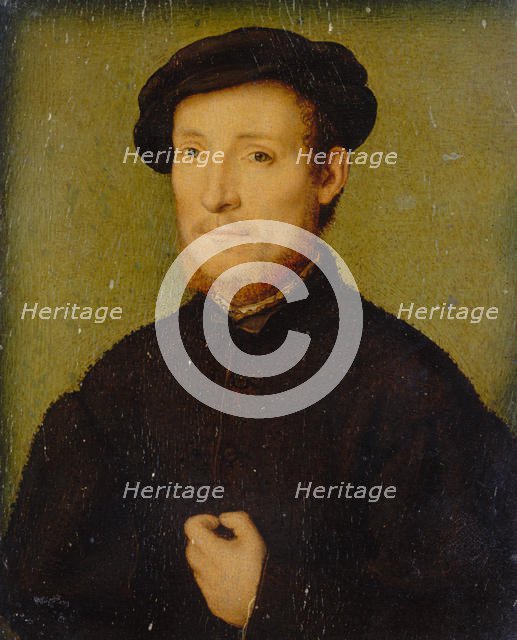 Portrait of a Man with His Hand on His Chest, 1540-45. Creator: Corneille de Lyon.
