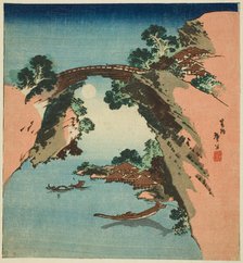Monkey Bridge, Japan, c. 1830/44. Creator: Katsushika Taito.