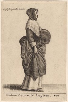 Mulier Generosa Anglica, 1642. Creator: Wenceslaus Hollar.