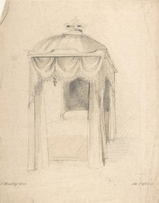 Design for a Bed with Canopy, 1841-84. Creator: Charles Hindley & Sons.
