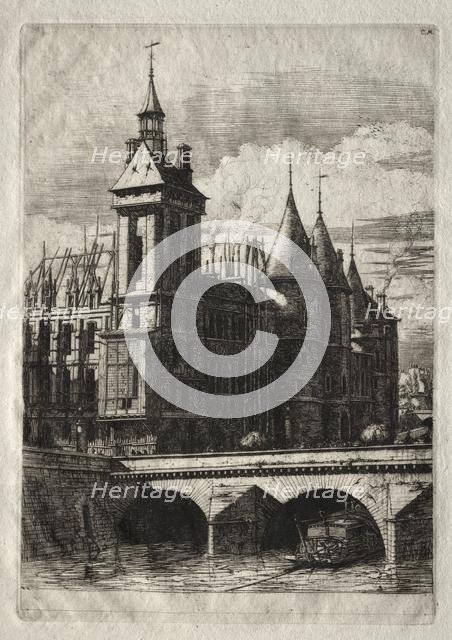 Etchings of Paris: The Clock Tower, 1852. Creator: Charles Meryon (French, 1821-1868).