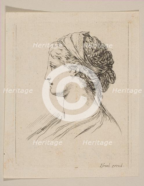 Head of a Woman in Profile, 1650. Creator: Stefano della Bella.